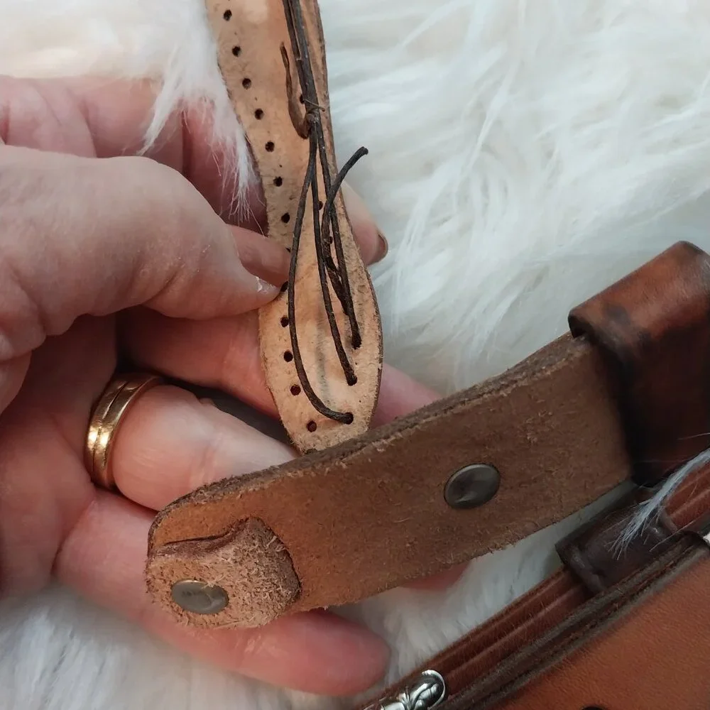 3770 Lot of 4 Un-Finished Leather Belts Tooled New With no Buckles. - Picture 13 of 15